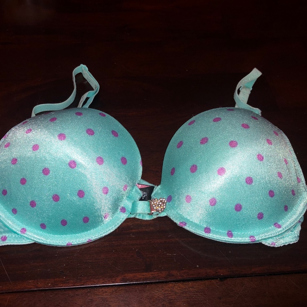 Victoria’s Secret Sexy Little Things Polka Dot Satin Bra, 32C